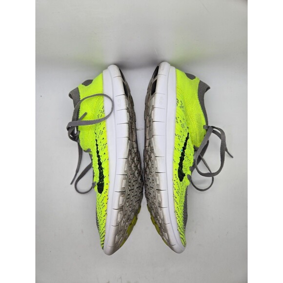 Nike Free 4.0 Flyknit Shoes Women's 7 Green Running Athletic Barefoot Sneakers - Picture 6 of 8